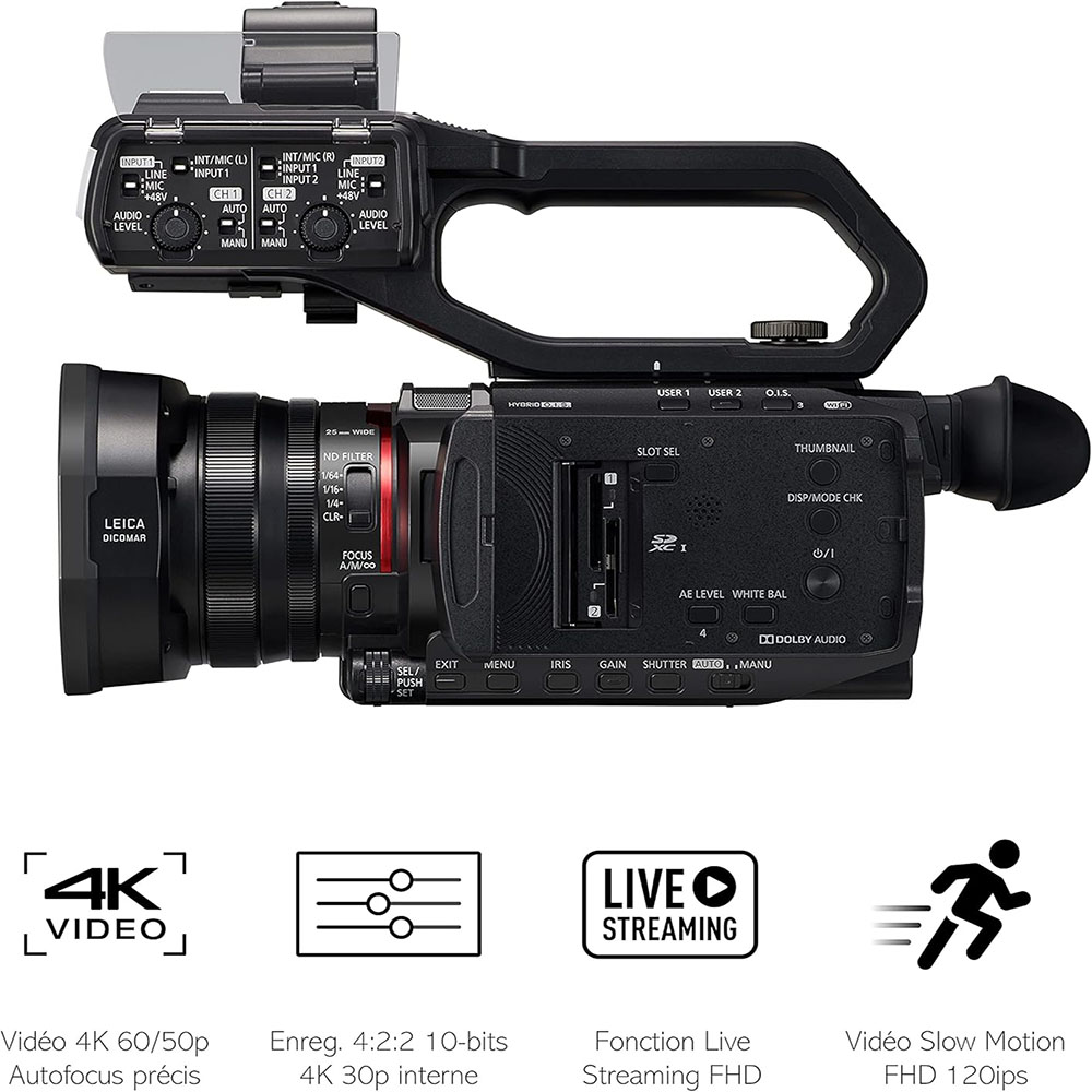 Panasonic HC-X2000E Lightest 4K Professional Camcorders