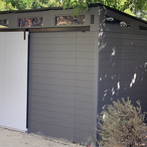 【Storage Shed】Modernist 10X7 ft Barn Door Storage Shed