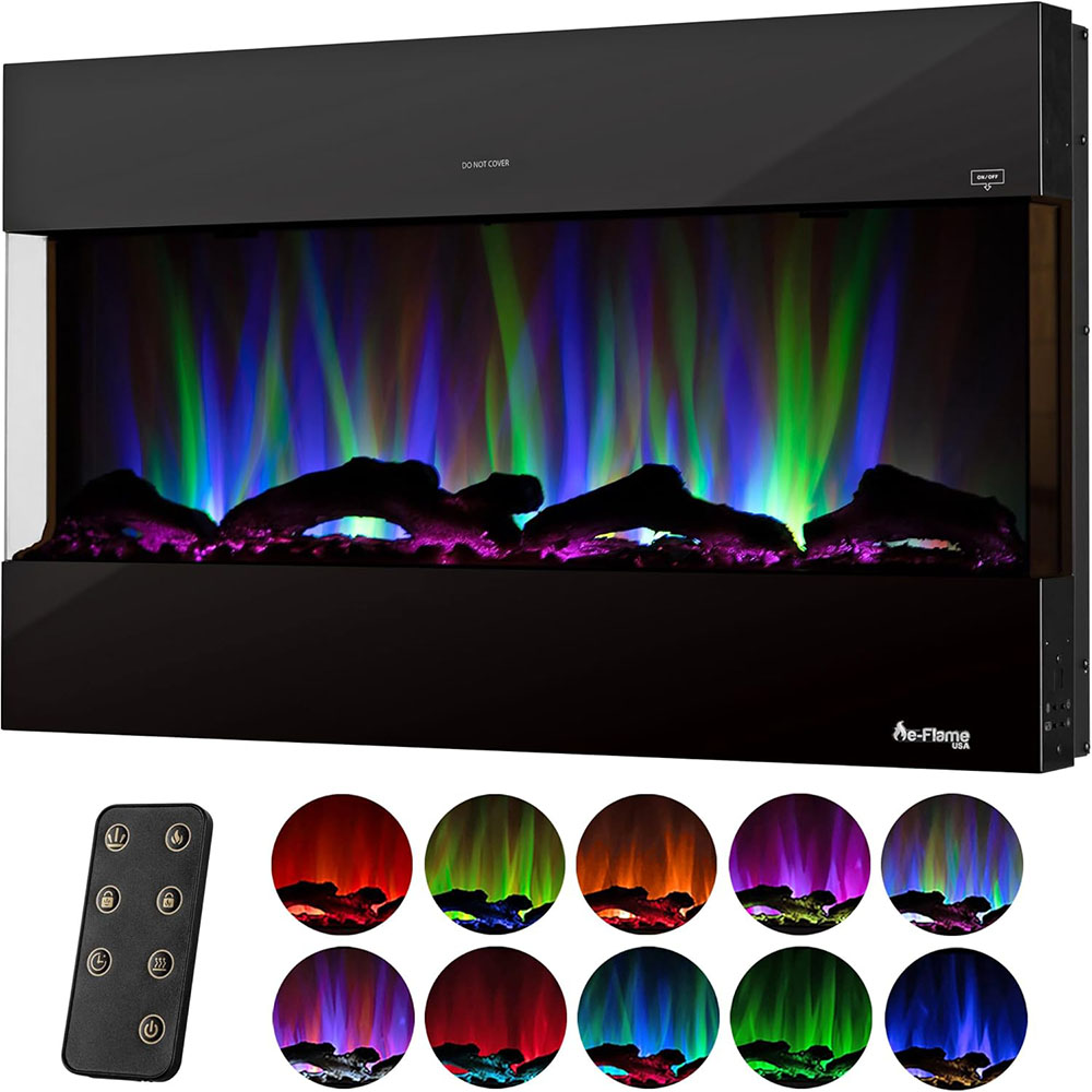 Hampshire Wall Mounted LED Electric Fireplace