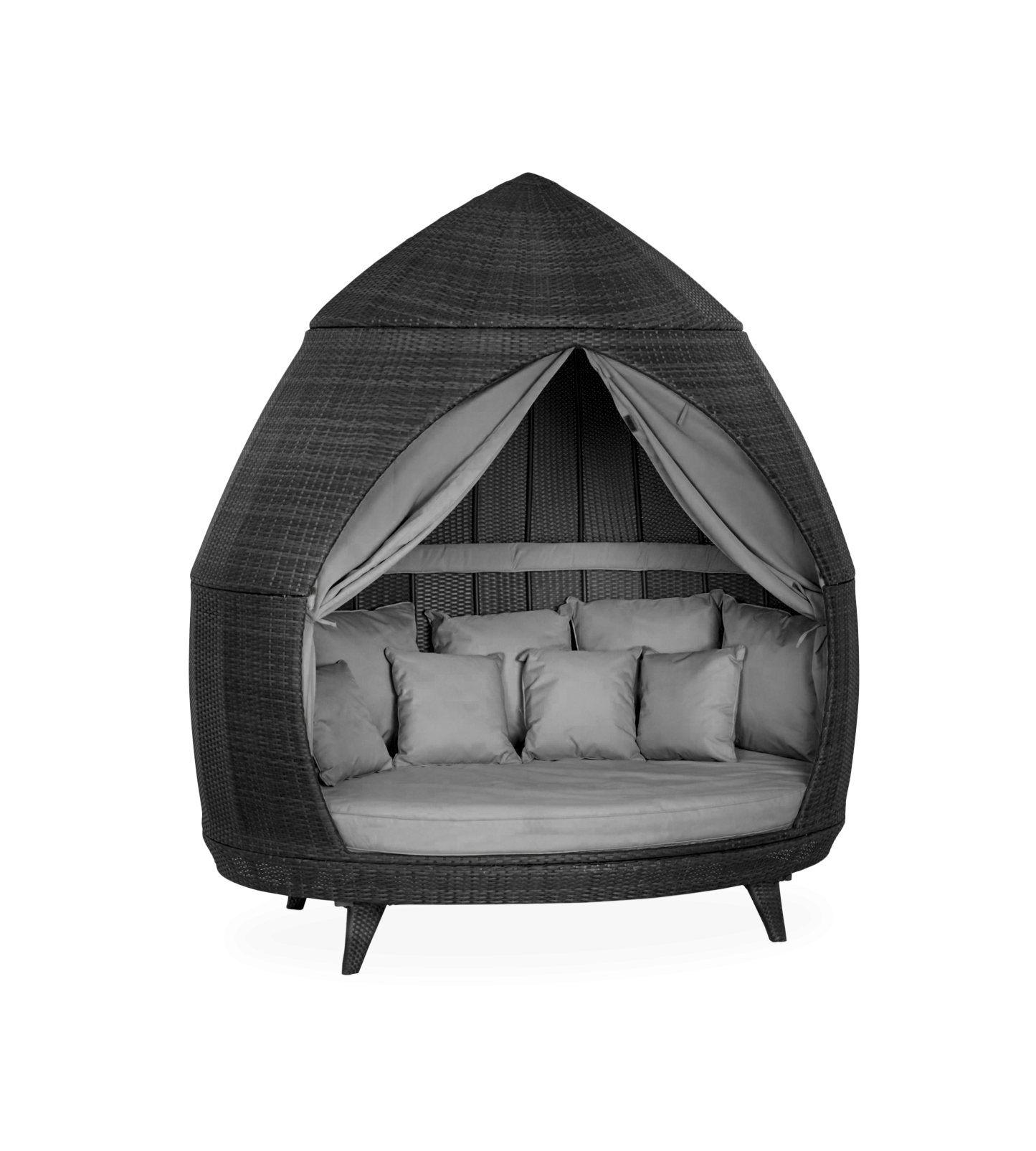 Vacation beach bed rattan bed terrace sun bed outdoor leisure birdcage sofa outdoor courtyard sun lounger