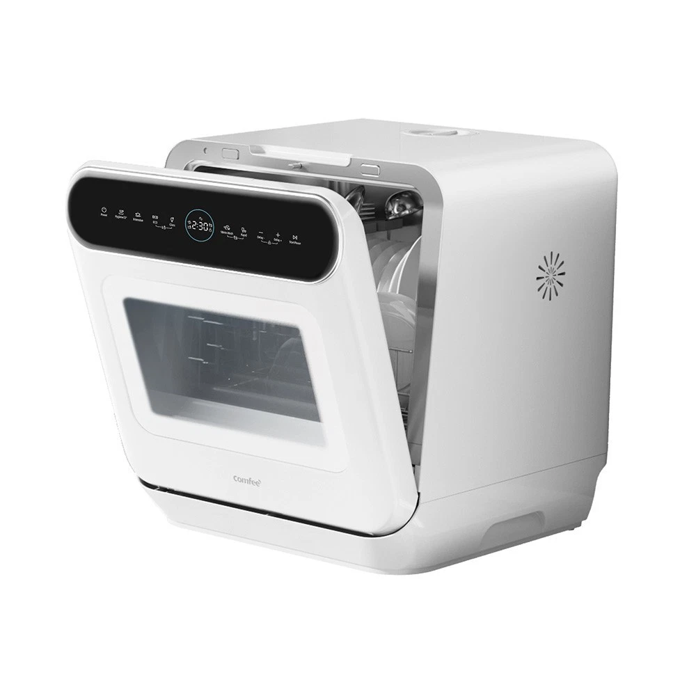 COMFEE Table Top Dishwasher Mini Tabletop Dishwasher 6L Built-in Water Tank